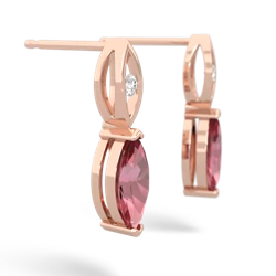 Pink Tourmaline Marquise Drop 14K Rose Gold earrings E5333