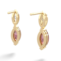 Pink Tourmaline Marquise Drop 14K Yellow Gold earrings E5333