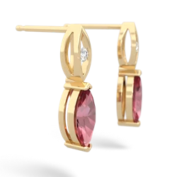 Pink Tourmaline Marquise Drop 14K Yellow Gold earrings E5333