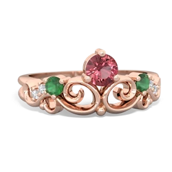 Pink Tourmaline Crown Keepsake 14K Rose Gold ring R5740