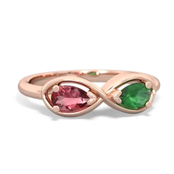 Pink Tourmaline Infinity 14K Rose Gold ring R5050