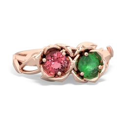 Pink Tourmaline Rose Garden 14K Rose Gold ring R5510