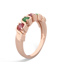 Pink Tourmaline Anniversary Band 14K Rose Gold ring R2089