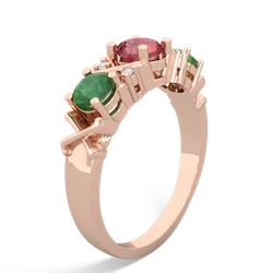 Pink Tourmaline Hugs And Kisses 14K Rose Gold ring R5016