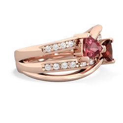 Pink Tourmaline Bowtie 14K Rose Gold ring R2360