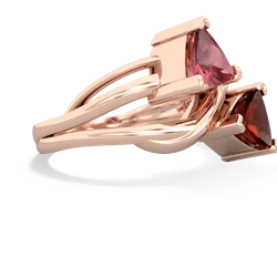 Pink Tourmaline Split Band Swirl 14K Rose Gold ring R2341