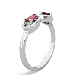 Pink Tourmaline Infinity 14K White Gold ring R5050