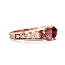 Pink Tourmaline Heart To Heart 14K Rose Gold ring R3342