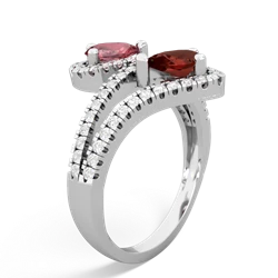 Pink Tourmaline Diamond Dazzler 14K White Gold ring R3000