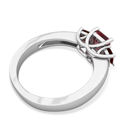 Pink Tourmaline Three Stone Trellis 14K White Gold ring R4015