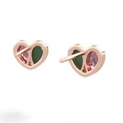 Pink Tourmaline 'Our Heart' 14K Rose Gold earrings E5072