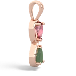 Pink Tourmaline Infinity 14K Rose Gold pendant P5050