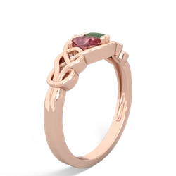 Pink Tourmaline Celtic Love Knot 14K Rose Gold ring R5420