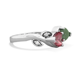 Pink Tourmaline Floral Elegance 14K White Gold ring R5790