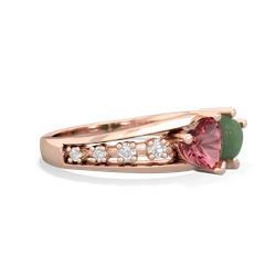 Pink Tourmaline Heart To Heart 14K Rose Gold ring R3342