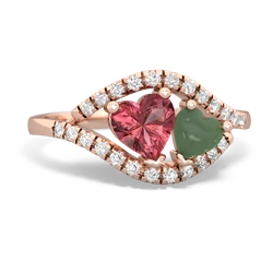 Pink Tourmaline Mother And Child 14K Rose Gold ring R3010