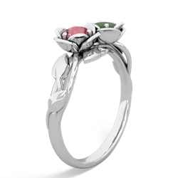 Pink Tourmaline Rose Garden 14K White Gold ring R5510