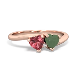 Pink Tourmaline Sweethearts 14K Rose Gold ring R5260