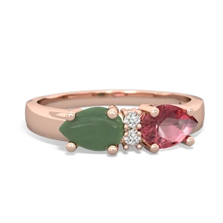 Pink Tourmaline Pear Bowtie 14K Rose Gold ring R0865