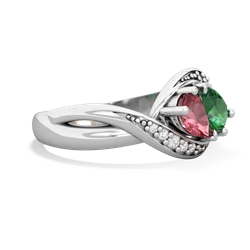 Pink Tourmaline Summer Winds 14K White Gold ring R5342