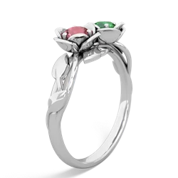 Pink Tourmaline Rose Garden 14K White Gold ring R5510