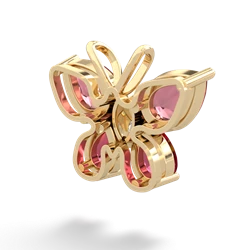 Pink Tourmaline Butterfly 14K Yellow Gold pendant P2215