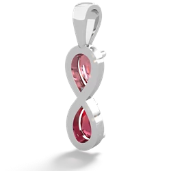 Pink Tourmaline Infinity 14K White Gold pendant P5050