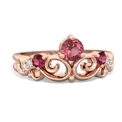 Pink Tourmaline Crown Keepsake 14K Rose Gold ring R5740