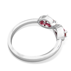 Pink Tourmaline Infinity 14K White Gold ring R5050