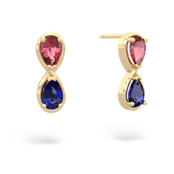 Pink Tourmaline Infinity 14K Yellow Gold earrings E5050