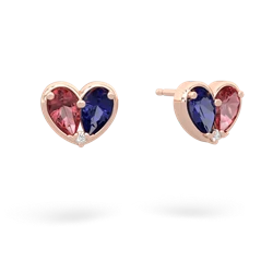 Pink Tourmaline 'Our Heart' 14K Rose Gold earrings E5072