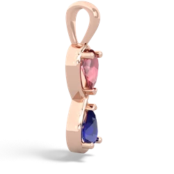 Pink Tourmaline Infinity 14K Rose Gold pendant P5050