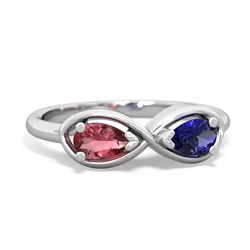 Pink Tourmaline Infinity 14K White Gold ring R5050