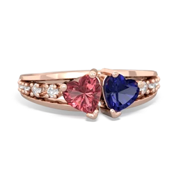 Pink Tourmaline Heart To Heart 14K Rose Gold ring R3342