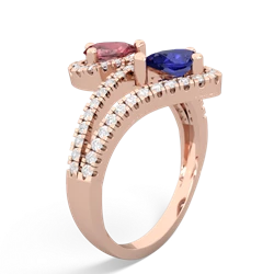 Pink Tourmaline Diamond Dazzler 14K Rose Gold ring R3000