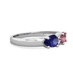 Pink Tourmaline Pear Bowtie 14K White Gold ring R0865