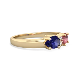 Pink Tourmaline Pear Bowtie 14K Yellow Gold ring R0865