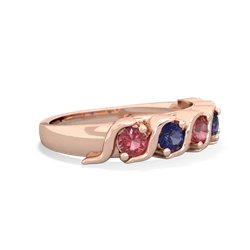 Pink Tourmaline Anniversary Band 14K Rose Gold ring R2089