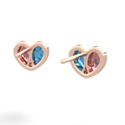 Pink Tourmaline 'Our Heart' 14K Rose Gold earrings E5072