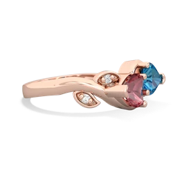 Pink Tourmaline Floral Elegance 14K Rose Gold ring R5790