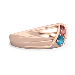 Pink Tourmaline Men's Streamline 14K Rose Gold ring R0460