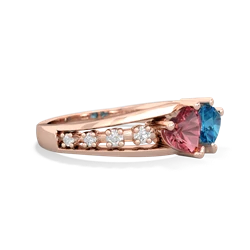 Pink Tourmaline Heart To Heart 14K Rose Gold ring R3342