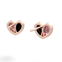 Pink Tourmaline 'Our Heart' 14K Rose Gold earrings E5072