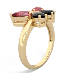 Pink Tourmaline Butterfly 14K Yellow Gold ring R2215