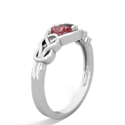 Pink Tourmaline Celtic Love Knot 14K White Gold ring R5420