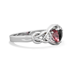 Pink Tourmaline Celtic Love Knot 14K White Gold ring R5420