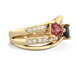 Pink Tourmaline Bowtie 14K Yellow Gold ring R2360