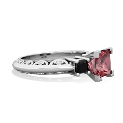 Pink Tourmaline Eternal Embrace Engagement 14K White Gold ring C2001