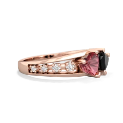 Pink Tourmaline Heart To Heart 14K Rose Gold ring R3342