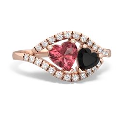 Pink Tourmaline Mother And Child 14K Rose Gold ring R3010